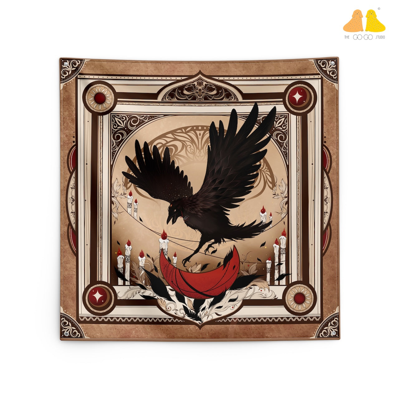 Shadow Night Raven Reading Cloth （Brown)