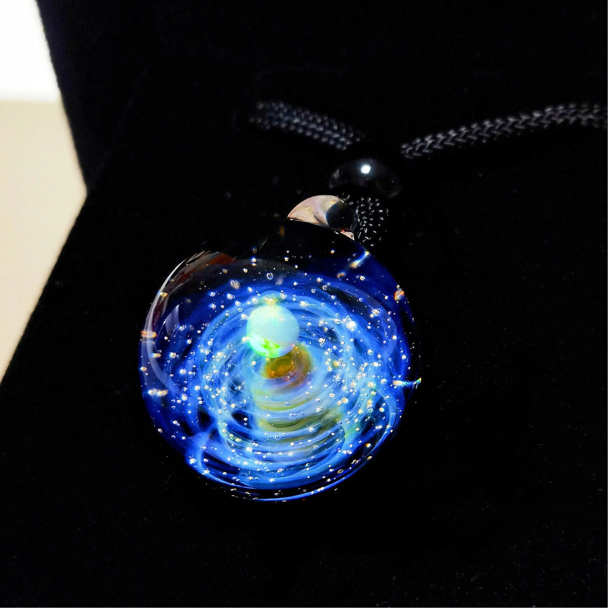 Cosmic Talisman Necklace – Celestial Galaxy Orb Pendant, Mystical Planet Amulet, Witchy Celestial Jewelry