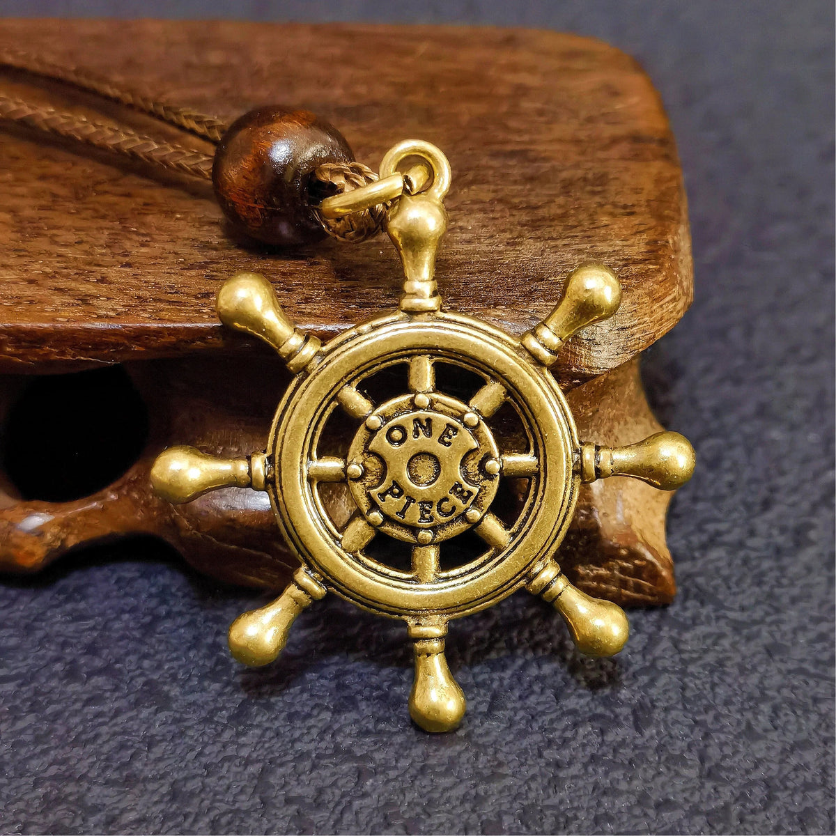 Helm of Destiny Brass Ship Wheel Necklace – Mystical Symbol of Guidance, Direction & Life’s Journey