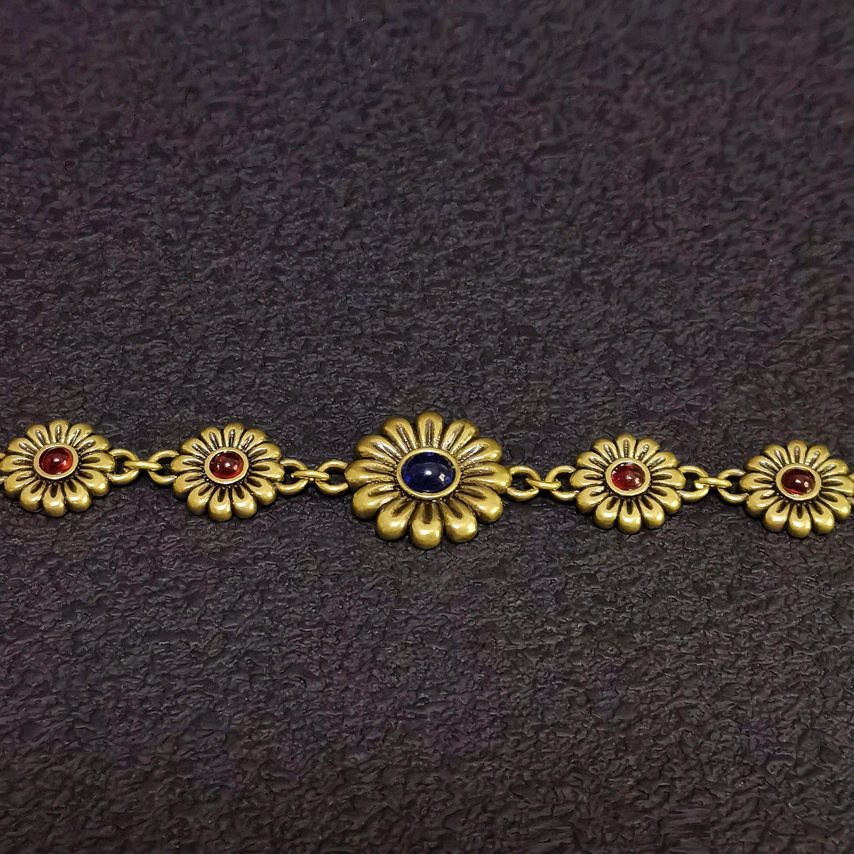 Sacred Sun Daisy Brass Bracelet – Mystical Floral Talisman of Joy, Renewal, Vitality & Positive Energy