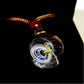 Lunar Oracle Galaxy Necklace, Crescent Moon Glass Pendant, Celestial Jewelry, Mystical Night Sky Necklace, Witchy Gift