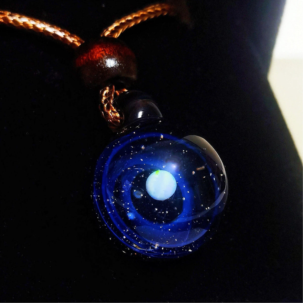 Cosmic Talisman Necklace – Celestial Galaxy Orb Pendant, Mystical Planet Amulet, Witchy Celestial Jewelry