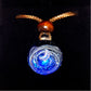 Lunar Oracle Galaxy Necklace, Crescent Moon Glass Pendant, Celestial Amulet, Mystical Witchy Jewelry, Cosmic Talisman