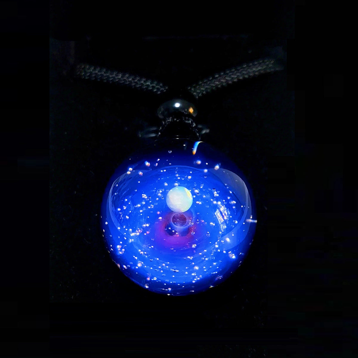 Celestial Vortex Talisman Necklace – Mystical Galaxy Orb Pendant, Cosmic Energy Amulet, Astral Jewelry