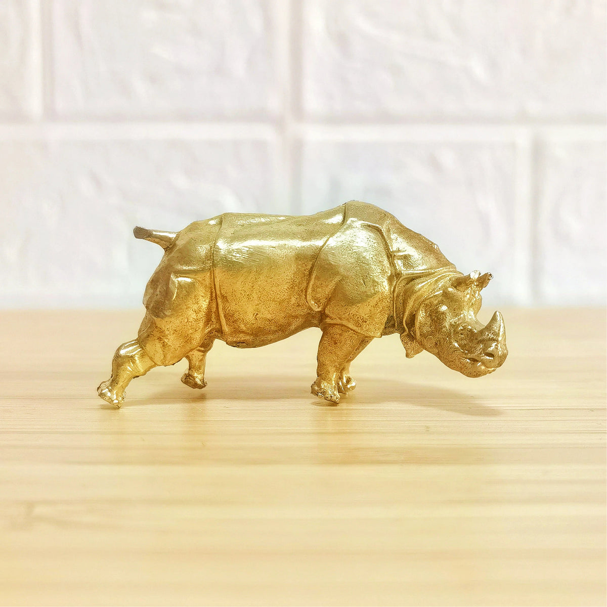 Mystic Brass Rhino – Symbol of Strength, Protection, Grounding & Resilience
