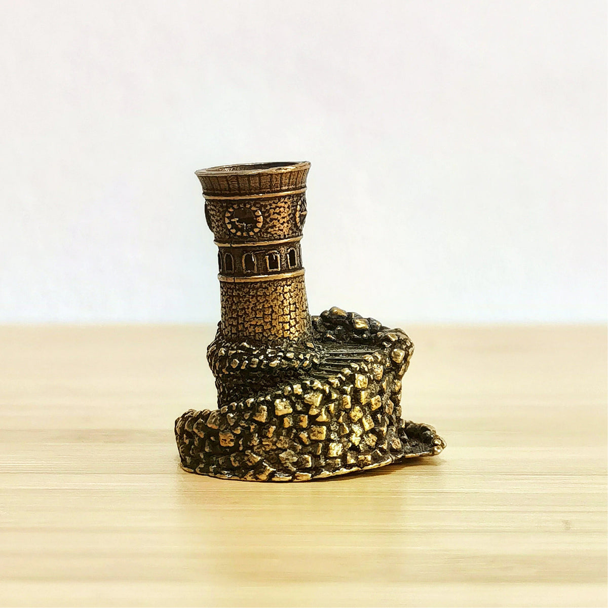 Beacon of the Hidden Path – Antique Brass Lighthouse Tower Symbol of Guidance, Protection & Inner Light