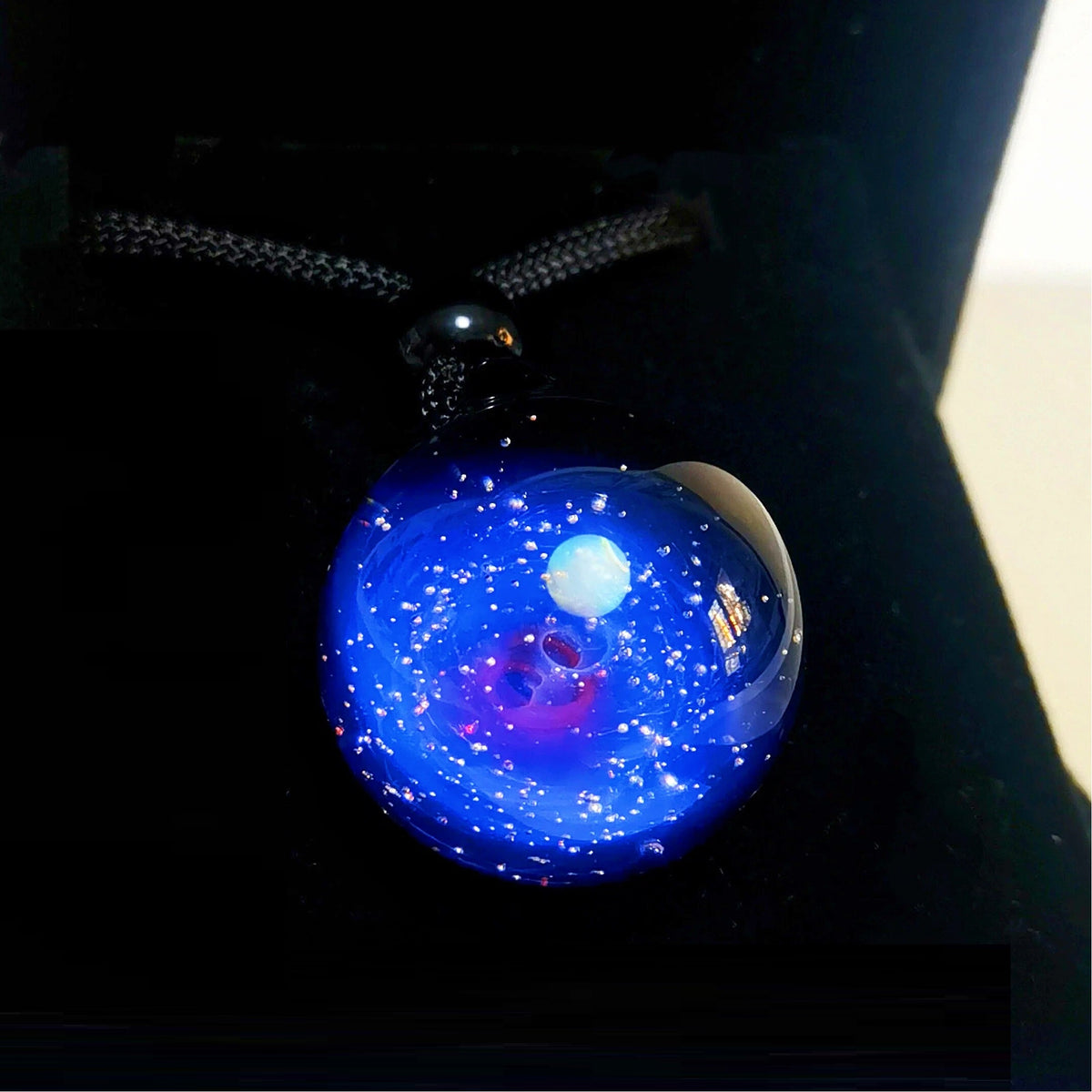 Celestial Vortex Talisman Necklace – Mystical Galaxy Orb Pendant, Cosmic Energy Amulet, Astral Jewelry