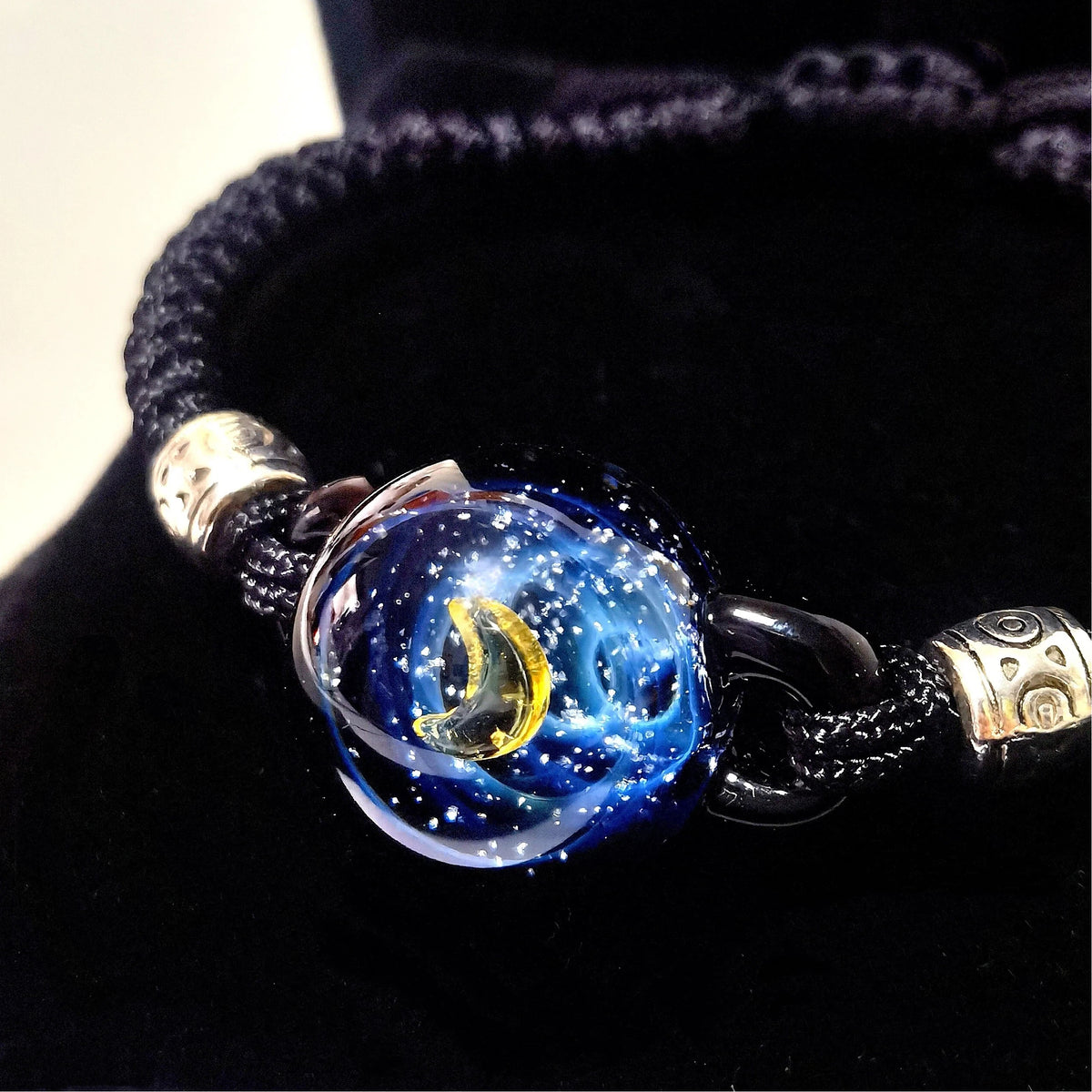 Moonlit Oracle – Celestial Galaxy Bracelet, Mystical Moon and Star Jewelry, Cosmic Talisman, Spiritual Gift