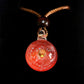 Solar Oracle Galaxy Pendant Necklace – Mystical Cosmic Fire & Planetary Orbit Talisman