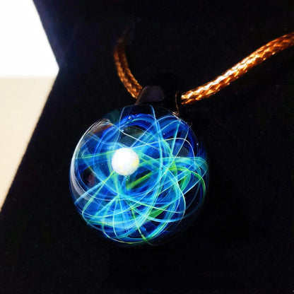 Threads of Destiny – Celestial Galaxy Orb Necklace, Mystical Cosmic Talisman, Astral Jewelry