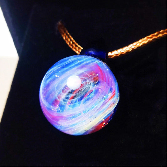 Celestial Weave – Mystical Galaxy Orb Necklace, Cosmic Talisman, Astral Amulet Jewelry