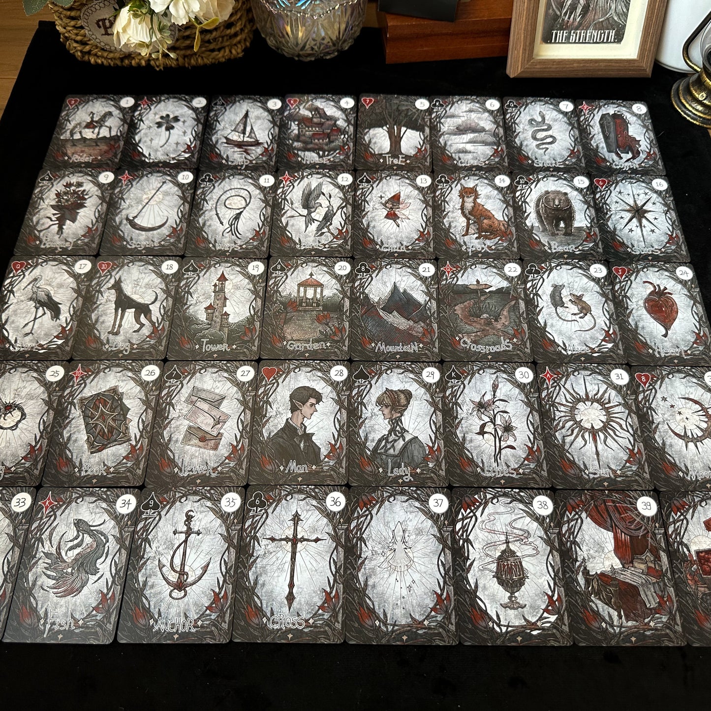 Elegy of Black Lichen Lenormand Deck
