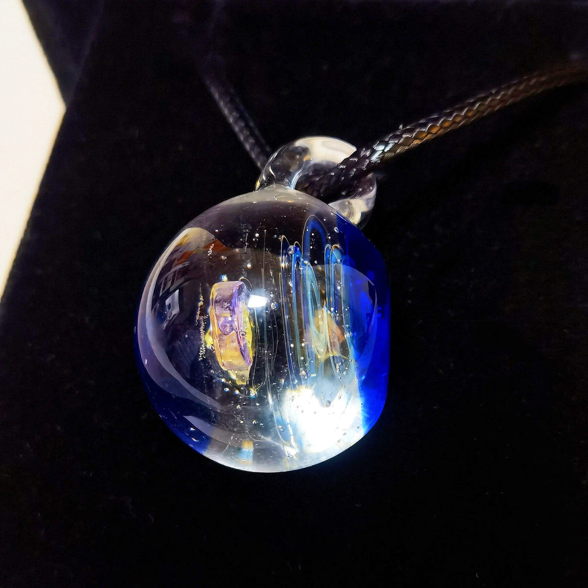 Mystic Galaxy Necklace, Celestial Glass Pendant, Moon Star Jewelry, Cosmic Amulet, Witchy Necklace, Astrology Gift