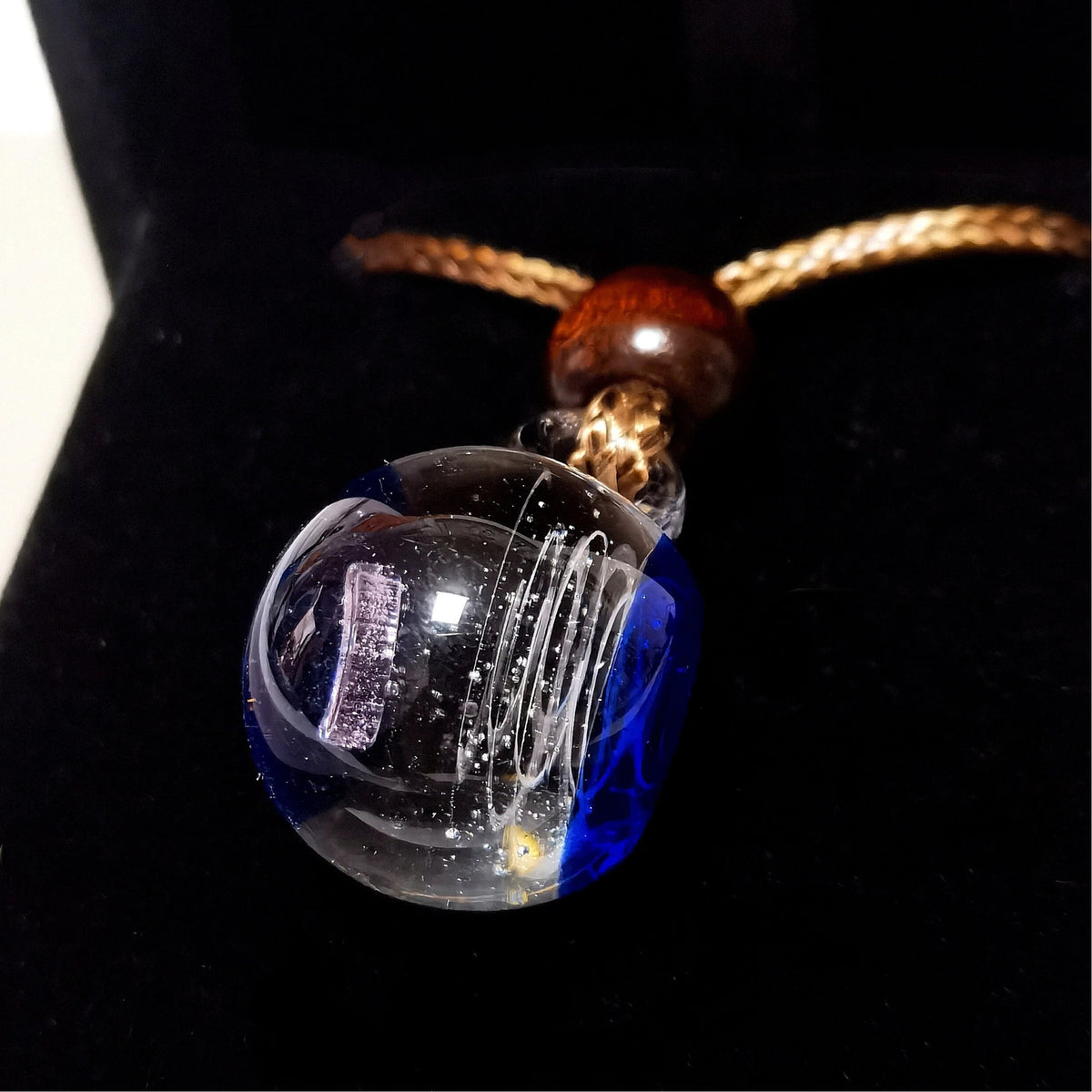 Moon Oracle Galaxy Necklace, Crescent Moon Glass Pendant, Celestial Jewelry, Mystical Lunar Necklace, Witchy Gift