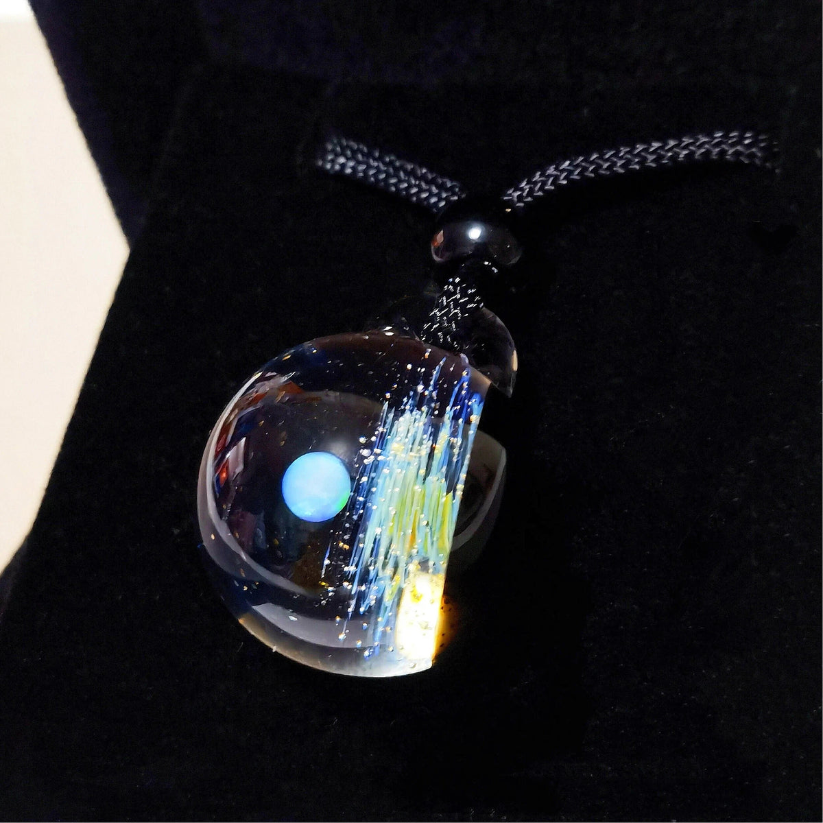 Celestial Galaxy Talisman Necklace – Mystical Cosmic Orb Pendant, Planet Amulet, Witchy Universe Jewelry