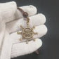 Helm of Destiny Brass Ship Wheel Necklace – Mystical Symbol of Guidance, Direction & Life’s Journey