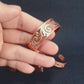 Mystic Copper Cuff Bracelet, Vintage Talisman Jewelry, Engraved Scrollwork Amulet, Boho Witchy Bracelet, Spiritual Gift