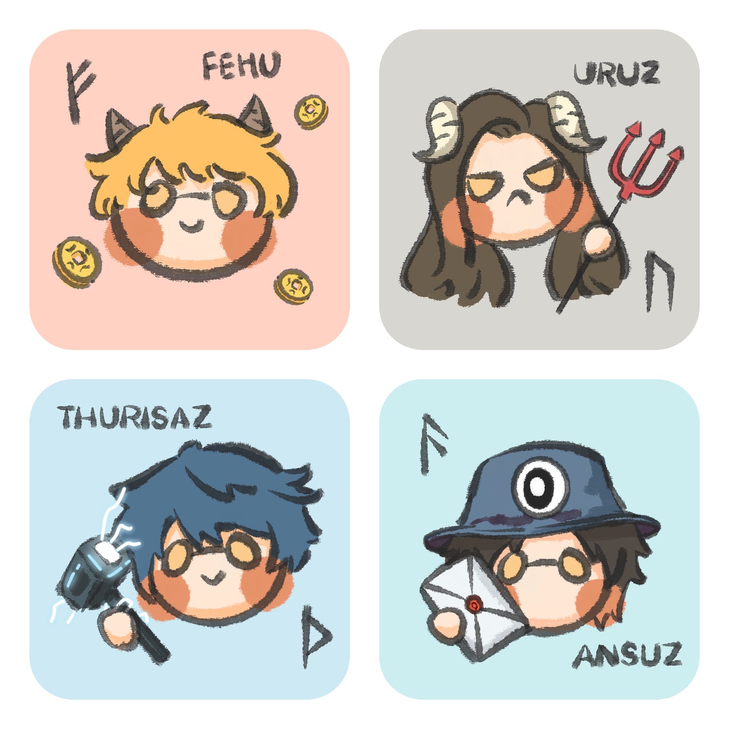 Bizarre Ink Runes Deck