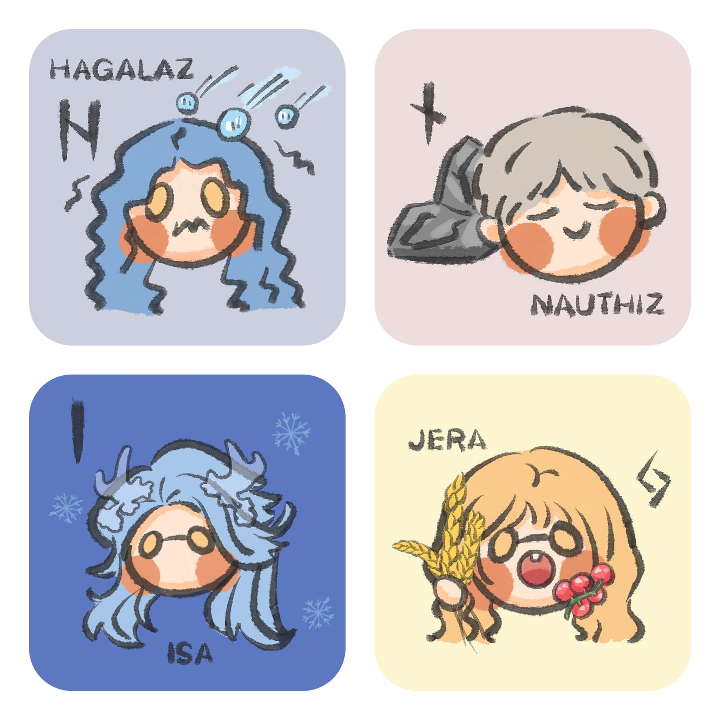 Bizarre Ink Runes Deck