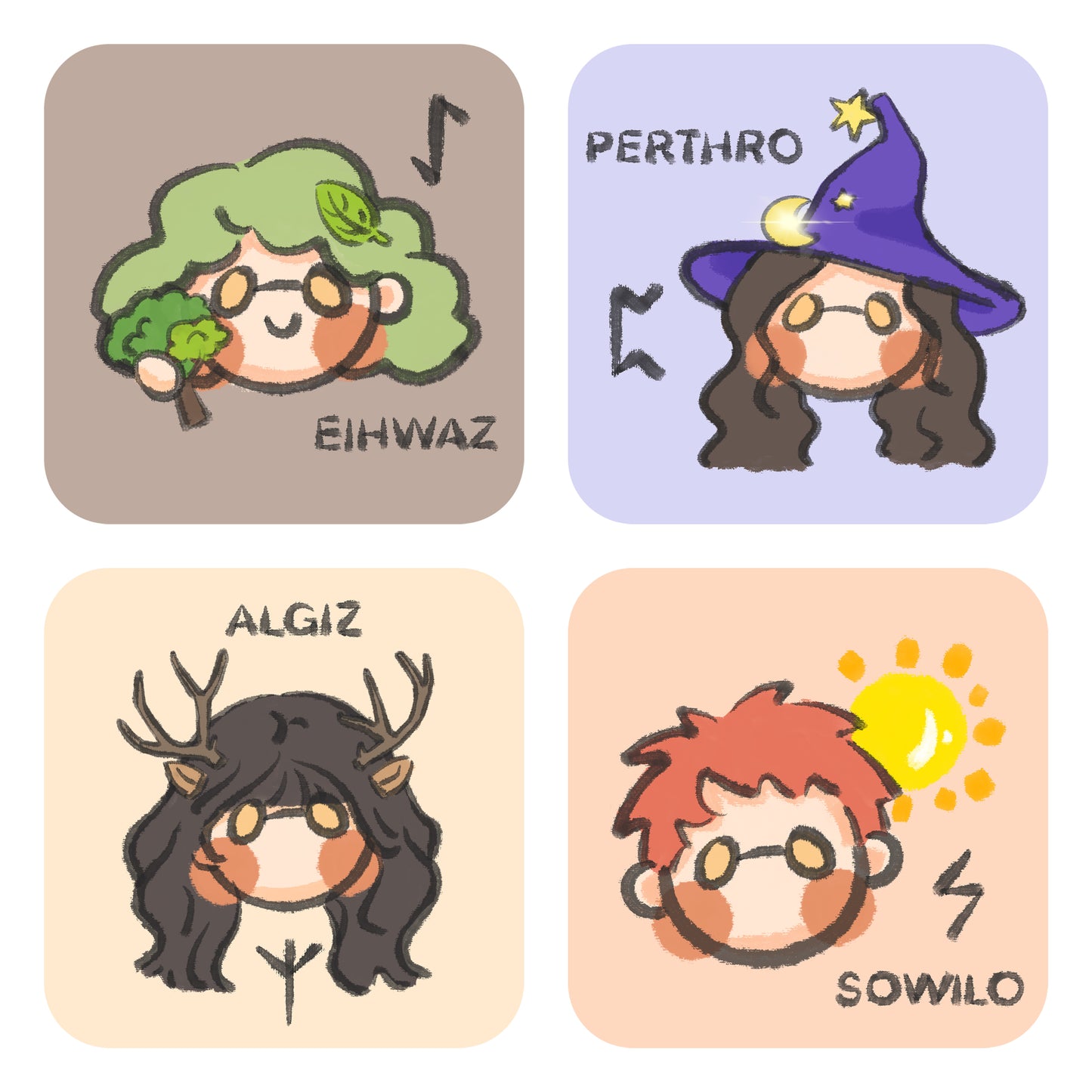 Bizarre Ink Runes Deck