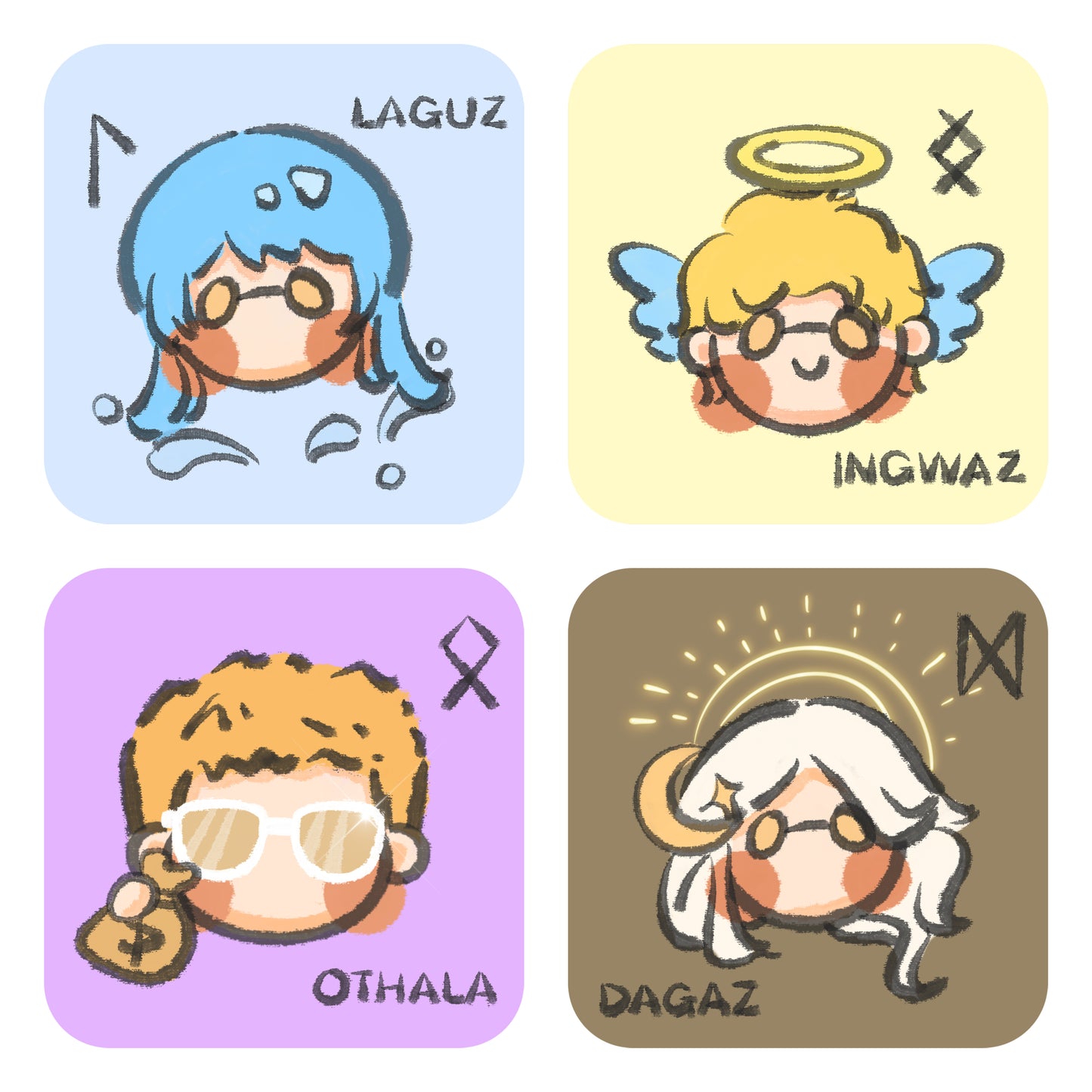 Bizarre Ink Runes Deck