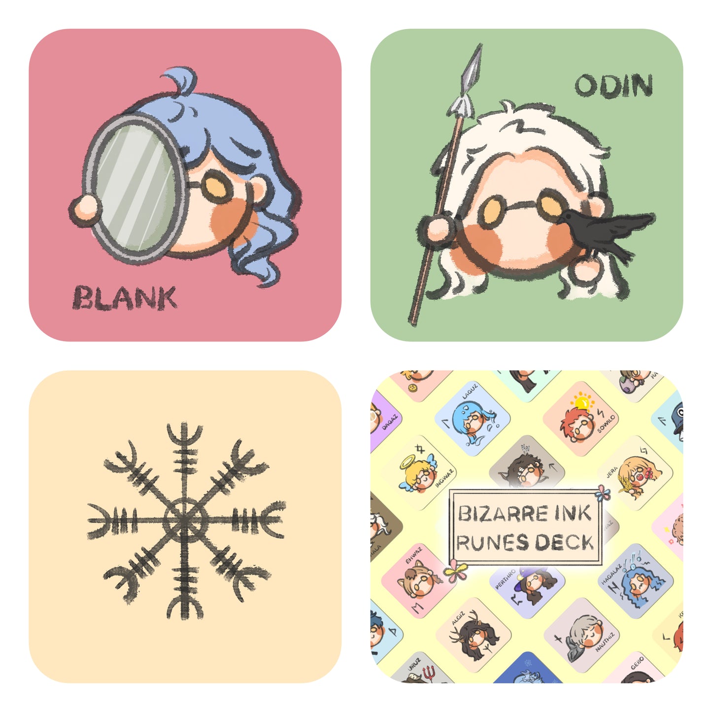 Bizarre Ink Runes Deck